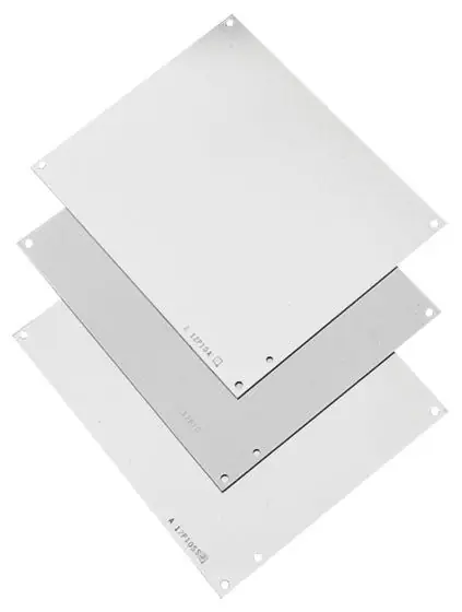 Hoffman A16P14 Junction Box Panel, 14.75 x 12.88, Fits 16x14, Steel/White