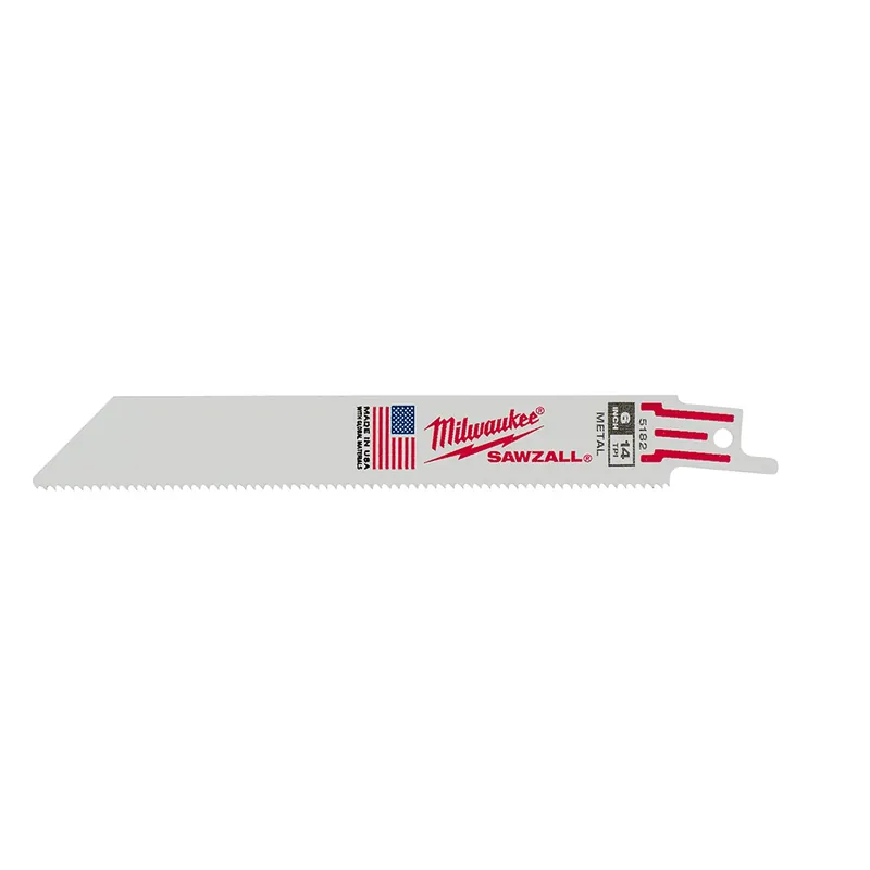 Milwaukee 48-00-8182 Thin Kerf SAWZALL Blade 6 in 14 TPI 25/Pack