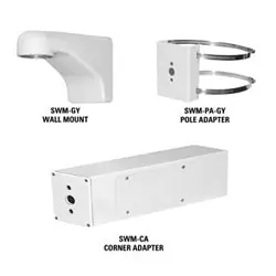 Pelco SWM-GY Wall Mount with Cable Feedthrough, Gray