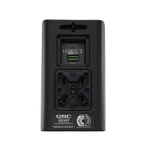 QSC AD-S4T AcousticDesign Series 4.5 2-Way 50W Surface-Mount Loudspeaker (Pair, Black)