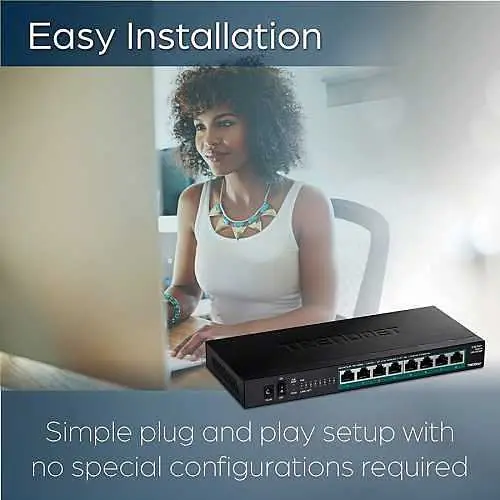 TRENDnet TPE-TG380 8-Port Unmanaged 2.5G PoE+ Switch