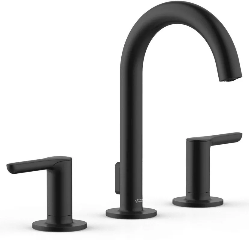 American Standard 7105801.243 Studio S Two Handle Widespread Bathroom Sink Faucet in Matte Black