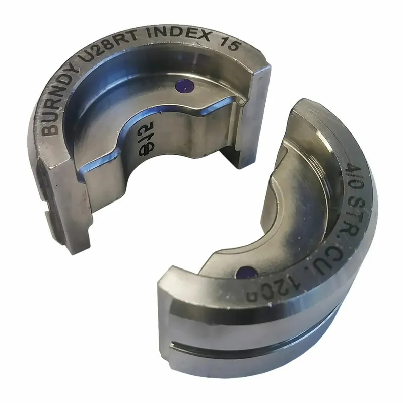 BURNDY U28RT Butting U Die, 4/0 Str CU, Purple, Index 15