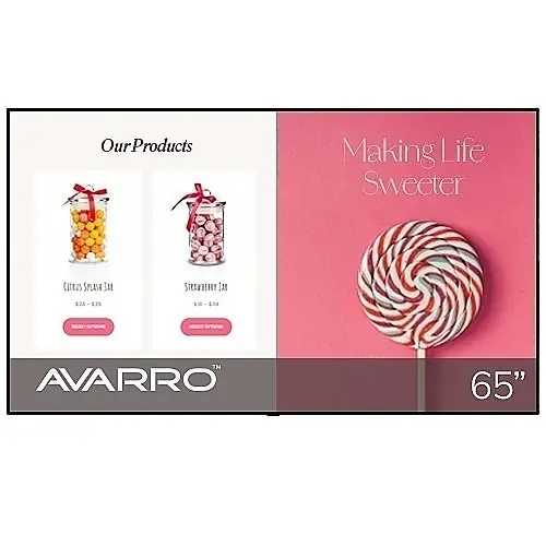 AVARRO V2-P65ES 65 Pro E Series 4K Ultra HD LED Commercial Display