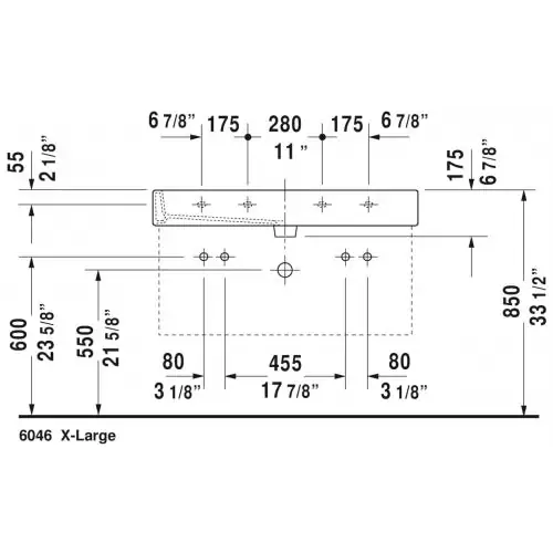 DURAVIT 0454100024 SINK POWER SIZE REPLACEMENT MPN