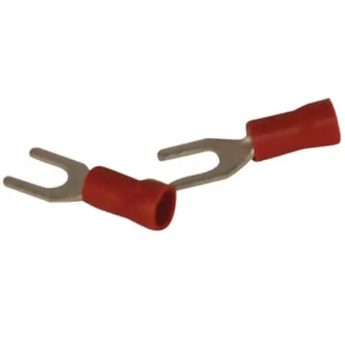 MARS 86600 Insulated Spade Solderless Terminal 22-18 AWG Stud #8 100 Pack