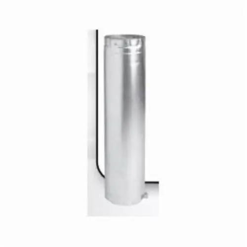 Metal-Fab 3M6A Type B Double Wall Adjustable Round Gas Vent Pipe, 3 in ID x 6 in L x 1/4 in THK