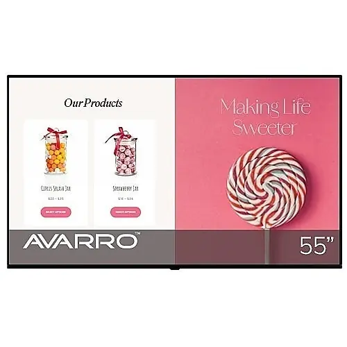 AVARRO V2-P55ES 55 Pro E Series 4K Ultra HD LED Commercial Display