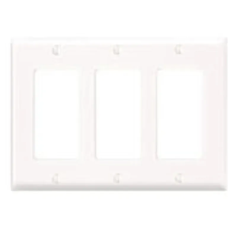 Leviton 80411-NGY 3-Gang Decora/GFCI Device Wallplate Standard Size