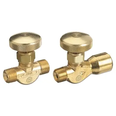 Western Enterprises 218 Gas Flow Valve Brass Gas Flow Valve 3000 psig 1/4 in NPT (F) 1/4 in NPT (M)