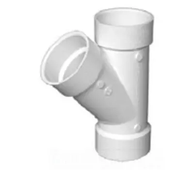 CHARLOTTE PIPE PVC006001800 8 in. Hub x Hub x Hub PVC 45-Degree Wye
