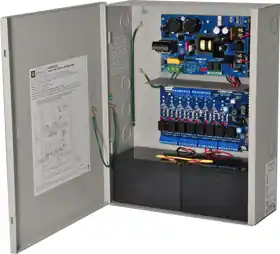 Altronix AL600ULACMCB Access Power Controller with Power Supply Charger, PTC Class 2-Relay Outputs, 12/24VDC at 6A, BC400 Enclosure