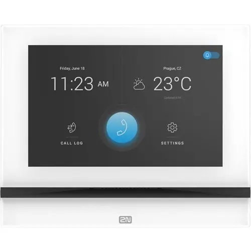 2N 02088-001 Indoor View Answering Unit, 7 Touchscreen with Wide View Angle, White