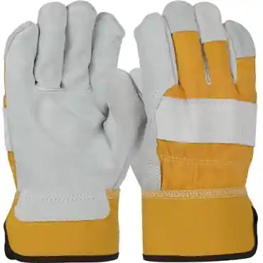 PIP 500Y/L Yellow Safety Large Leather Palm Gloves
