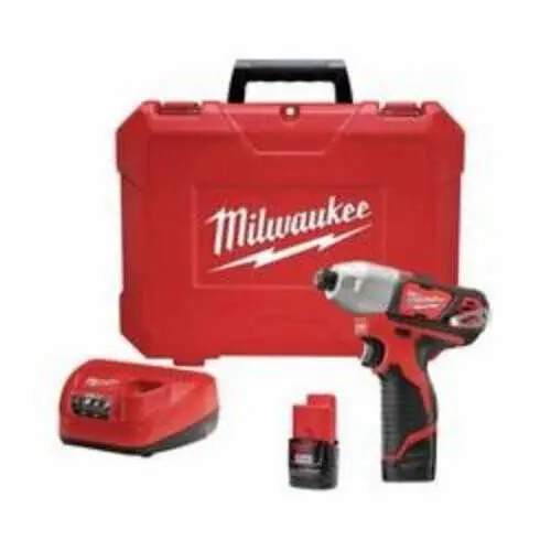 Milwaukee 2462-22 M12 Cordless Impact Driver Kit 12 V 1/4 in Hex