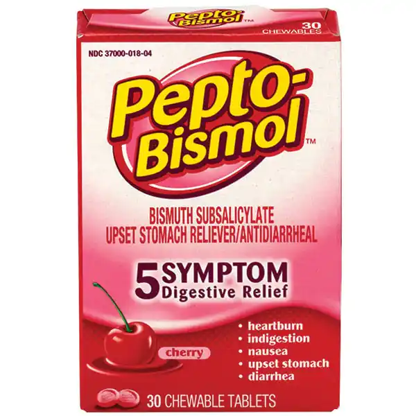 First Aid Only 51025 Pepto Bismol Tablets 262 mg (30/Box)