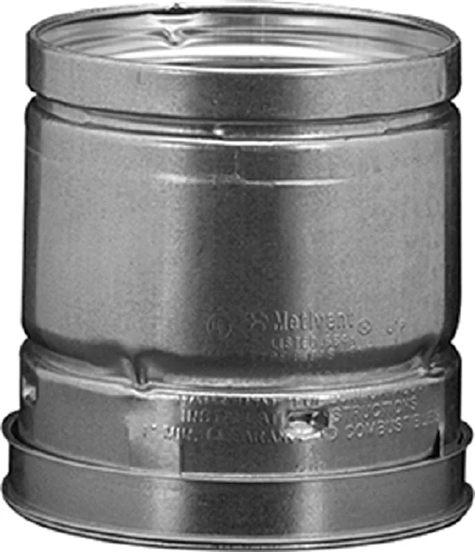 Hart & Cooley 016302 B-Vent Pipe, 6 Dia x 3' Gas Round 6RP3
