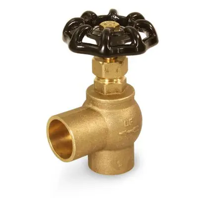 Everflow 74121-NL 1/2 SWT Angle Short Globe Style Brass Stop Valve Lead Free