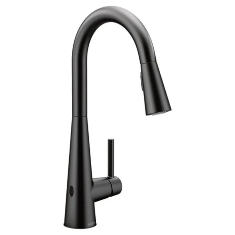Moen 7864EWBL Sleek MotionSense Wave Single Handle Pull Down Touchless Kitchen Faucet