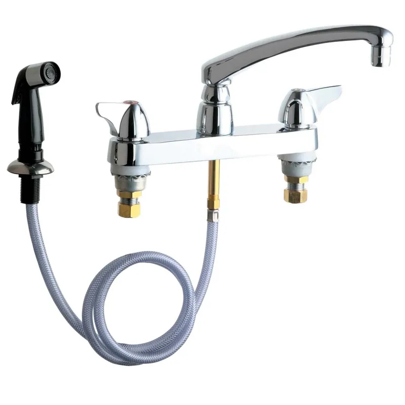 Chicago Faucets 1102-ABCP Sink Faucet W/ Side Spray