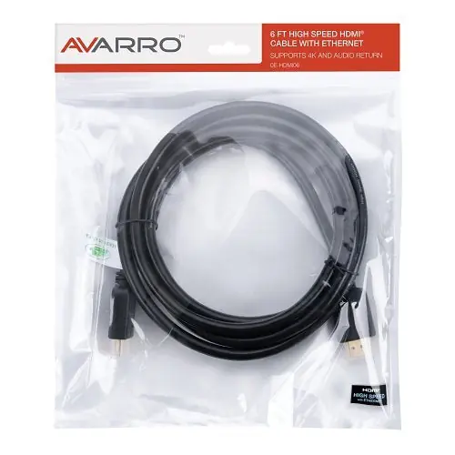 AVARRO HDMI06 AVARRO 0E-HDMI06 6' HDMI Cable with Ethernet