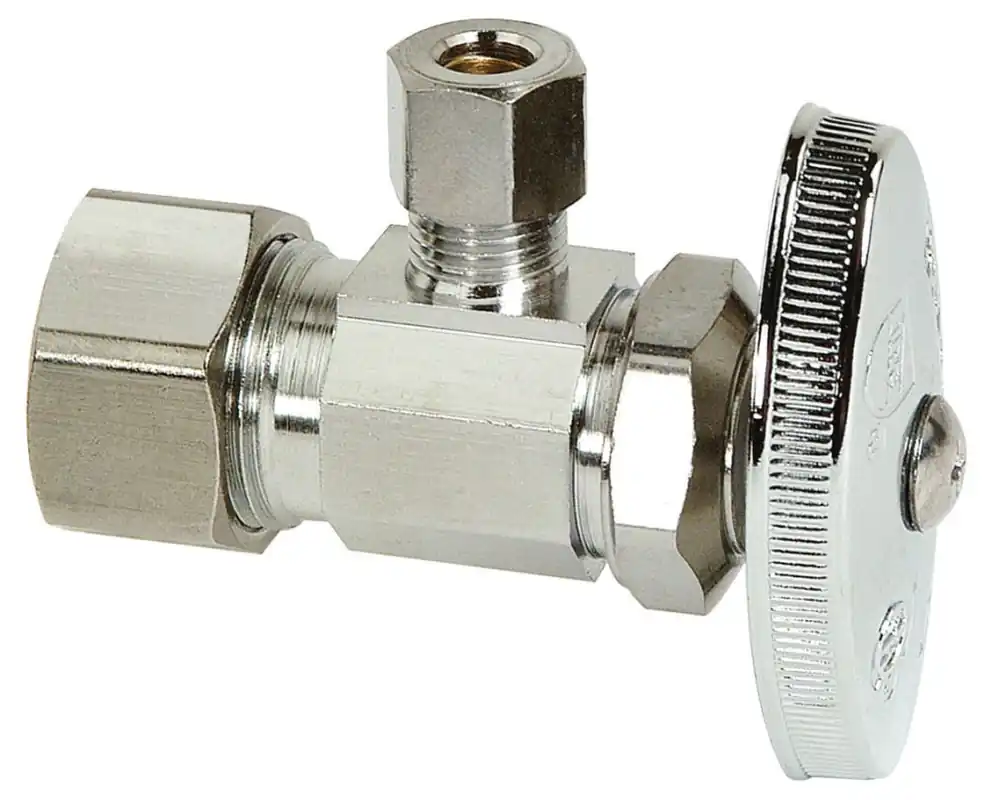 BrassCraft OCR09X-C Angle Stop Valve 1/2 x 1/4 Compression Lead-Free