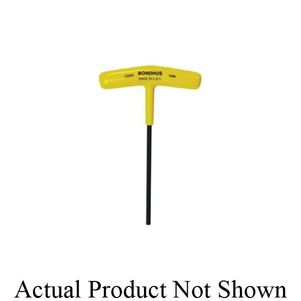 Bondhus 13309 Chamfered Hex Key Ergonomic Grip/T-Handle Protanium High Torque Steel ProGuard