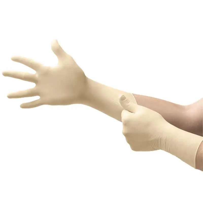 Ansell 119746 AccuTech Powder Free Smooth Natural Color 7mil Latex Glove Medium 11 Long