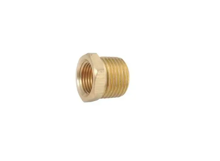 Johnson Controls F-1000-20 Hex Brass Bushing NPT x NPT 1/2 in. x 3/8 in.