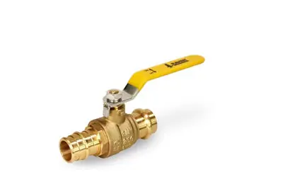 Everflow FRBL-001-NL 1 F1960 PEX X 1 PRESS Ball Valve with Lever Handle Lead Free