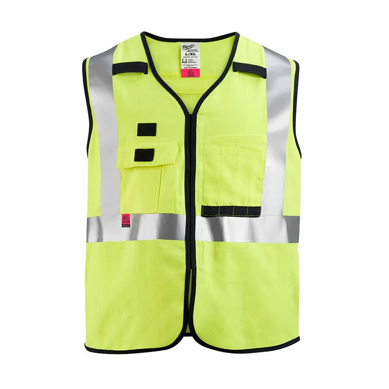 Milwaukee Tool 48-73-5301 AR/FR Cat. 1 Class 2 High Visibility Safety Vest - S/M