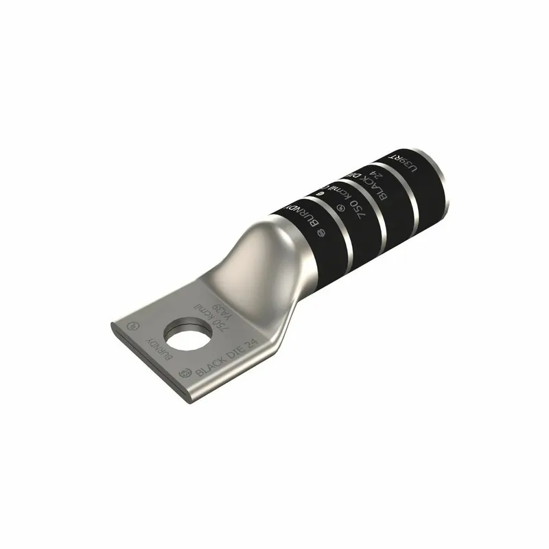 Burndy YA39 750 KCMIL CU One Hole 5/8 Stud Size Long Barrel Internal Chamfer Tin Plated UL/CSA 90C Up to 35KV