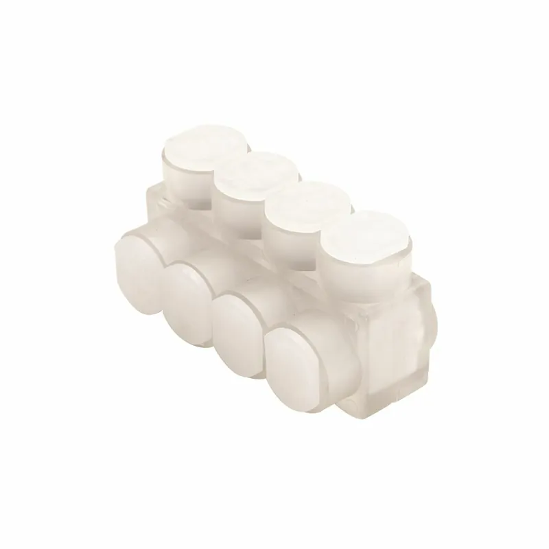 BURNDY BIBS3504 Aluminum Multiple Tap Connector, Clear Insulated, 4 Port, 1 Sided Entry, 10 AWG-350 kcmil, Al/Cu Rated