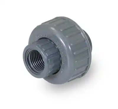 Everflow 380CU114 1-1/4 PVC Union Threaded Sched 80 Gray NSF Approved