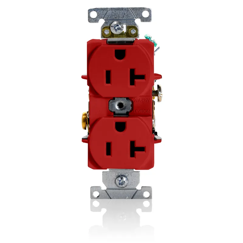 Leviton 5352-R 2-Pole 3-Wire Duplex Receptacle 20 Amp, 125 Volt NEMA 5-20R