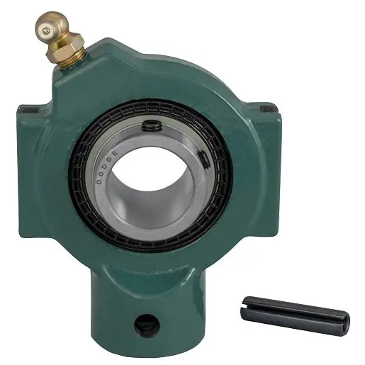 Dodge NSTU-SCMED-100 Take-Up Ball Bearing Unit - Side Mount, 1.0000 in Bore, Cast Iron Housing, Set Screw Collar, 0.2500 in Slot