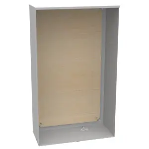 Milbank U4769-O 32in-54in-14in Painted Steel No Knockouts Lift Off Front Hasp Wood Back Panel Installed