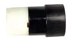 Hubbell Wiring Device-Kellems L1420C Hubbell-Pro 20amp 125/250v Black Nylon Locking Connector Body, 3-Pole, 4-Wire Grounding
