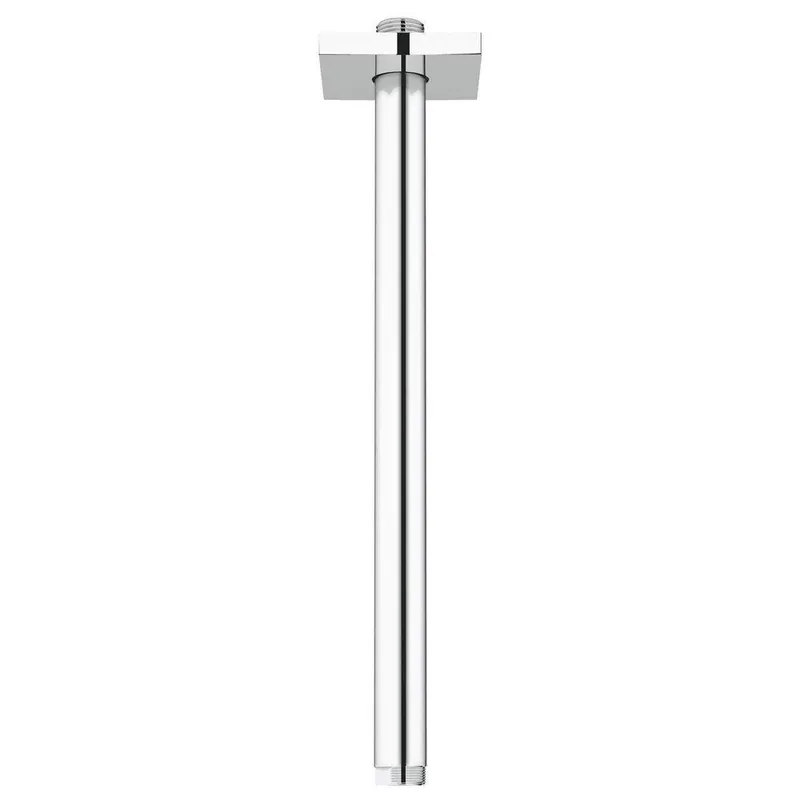 GROHE 27487000 Rainshower 12 in. Ceiling Shower Arm with Square Flange in Starlight Chrome
