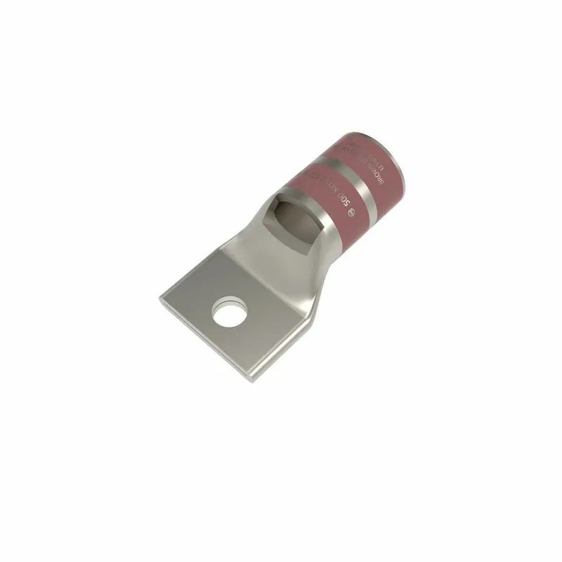 BURNDY YA34L 500 kcmil CU, One Hole, 5/8 Stud Size, Standard Barrel, Inspection Window, Internal Chamfer, Tin Plated, UL/CSA 90? Up to 35kV, BROWN Color Code, 20 or 299 Die Index