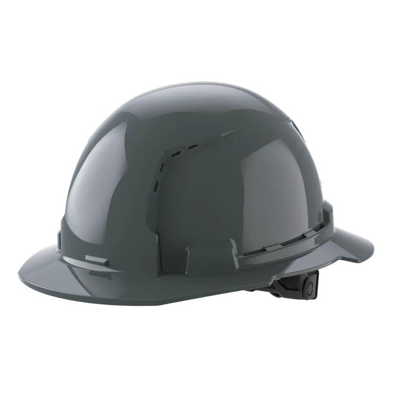 Milwaukee Tool 48-73-1235 Gray Full Brim Vented Hard Hat With 6PT Ratcheting Suspension - Type 1 Class C
