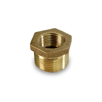 Everflow BRBU1002-NL 1 X 1/2 Hex Bushing Brass Lead Free