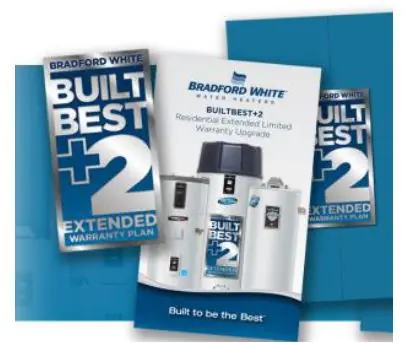 Bradford White 415-53336-01 BuiltBest +2 Water Heater Extended Warranty Upgrade Kit, A Models