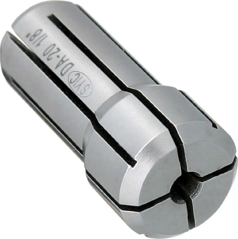 Techniks 01620-23/64 Double Angle Precision Spring Collet With Coolant Through, DA200, 1.188 in OAL, 0.3438 to 0.3594 in Capacity, 0.531 in Dia Head