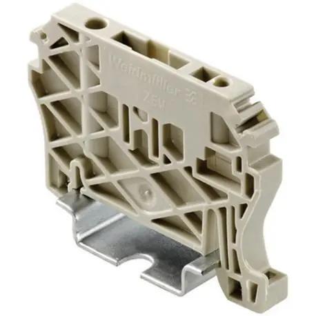 Weidmuller 9540000000 End Bracket, For Use With Z Series Terminal, PA 66, Dark Beige