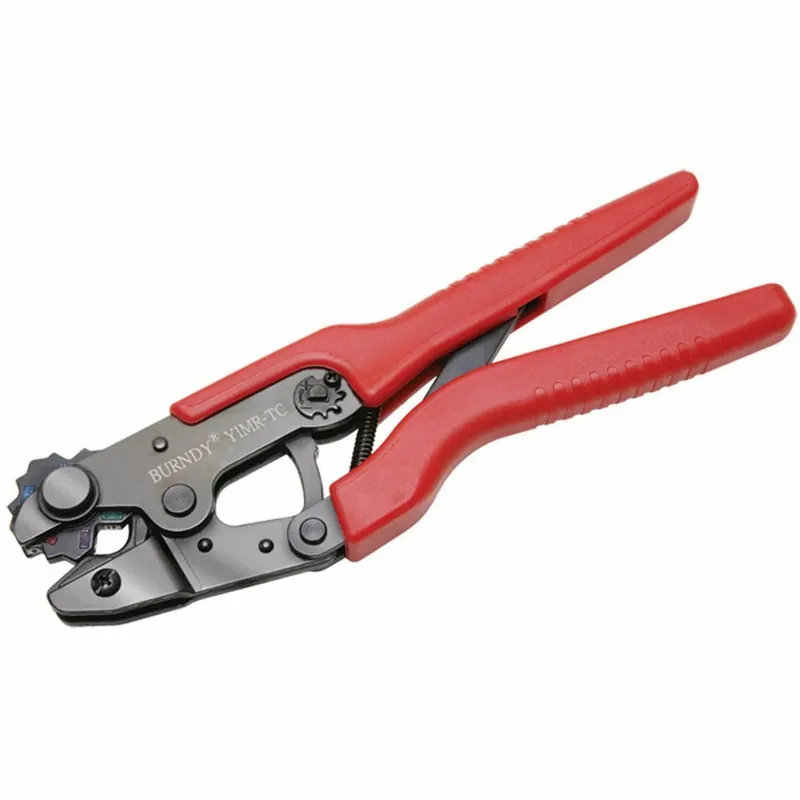 BURNDY Y1MRTC Rotating Die Full Cycle Ratchet Hand Crimper for #8 AWG - #1 AWG Copper Terminals and Splices, #14 - #4 AWG Copper Thin-wall C-Taps