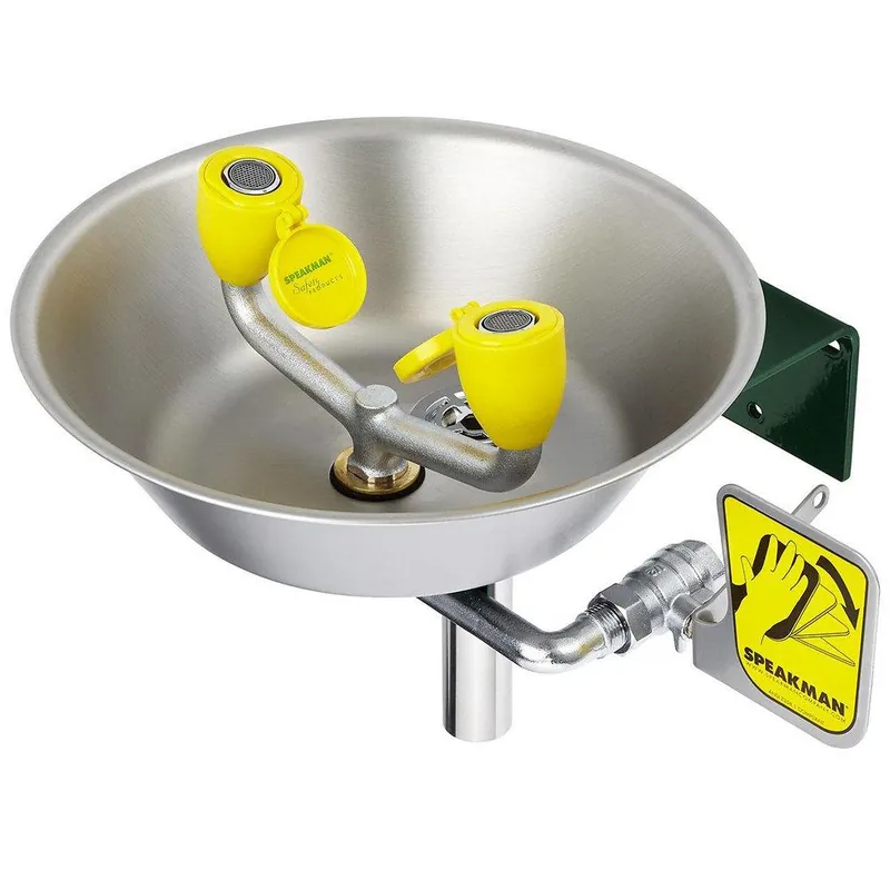 Speakman SE-582 Traditional Series 3.6 gpm Stainless Steel Eyewash Wall Mount Bowl in Stainless Steel