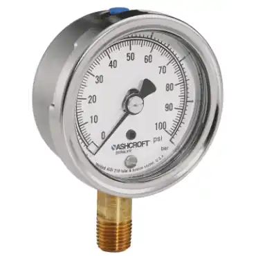 Ashcroft 251009AW02L100 Duralife Pressure Gauge 0-100 psi