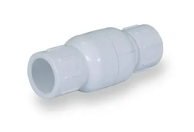 Everflow 290S112 1-1/2 PVC Solvent Spring Check Valve White (Not For Potable Water)