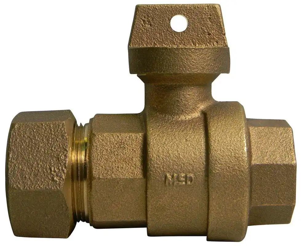 A.Y. McDonald 5129-183 76102T 3/4 in. CTS Compression x FIP Brass Ball Valve Curb Stop